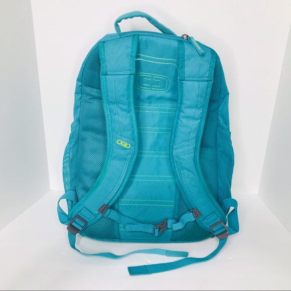 OGIO Operatrix 17” Laptop Computer Backpack Bag Teal Blue / Yellow - Picture 2 of 6